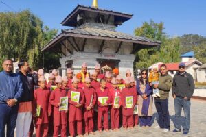 नायब सुब्बा दम्पतीले मनाए छोराको जन्मदिन बैजनाथ वेद विद्याश्रममा