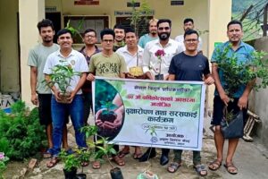 स्थापना दिवसको अवसर नेपाल बिधुत प्राधिकरण अछामद्वारा वृक्षारोपण