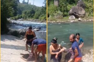 कैलास खोलामा बग्दै गरेको अवस्थामा महिलाको शव स्थानीयले निकाले