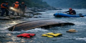 कर्णाली नदिमा डुङ्गा पल्टिँदा बुबा–छोरा बेपत्ता