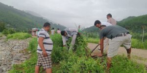 एयरपोर्ट बजार क्षेत्रको सौन्दर्यीकरण गर्ने उदेश्यले विभिन्न जातका फूल रोपिए